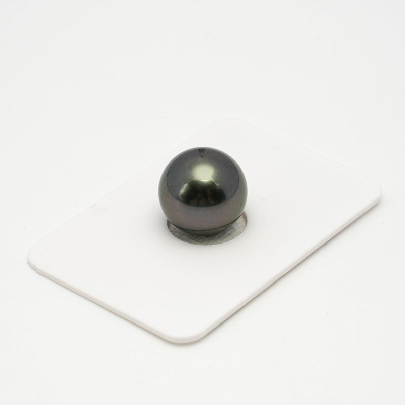 1pcs "High Luster" Dark 13.6mm - SR AAA/AA Quality Tahitian Pearl Single LP1761 RIO1