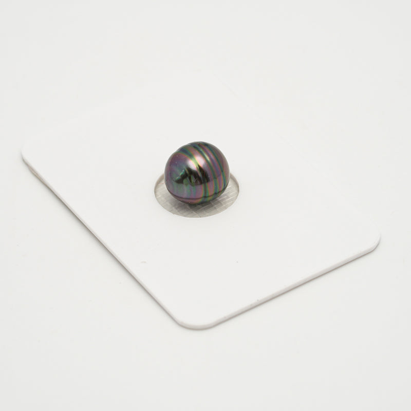 1pcs "High Luster" Green Cherry 9.3mm - CL AAA Quality Tahitian Pearl Single LP2035 OR7