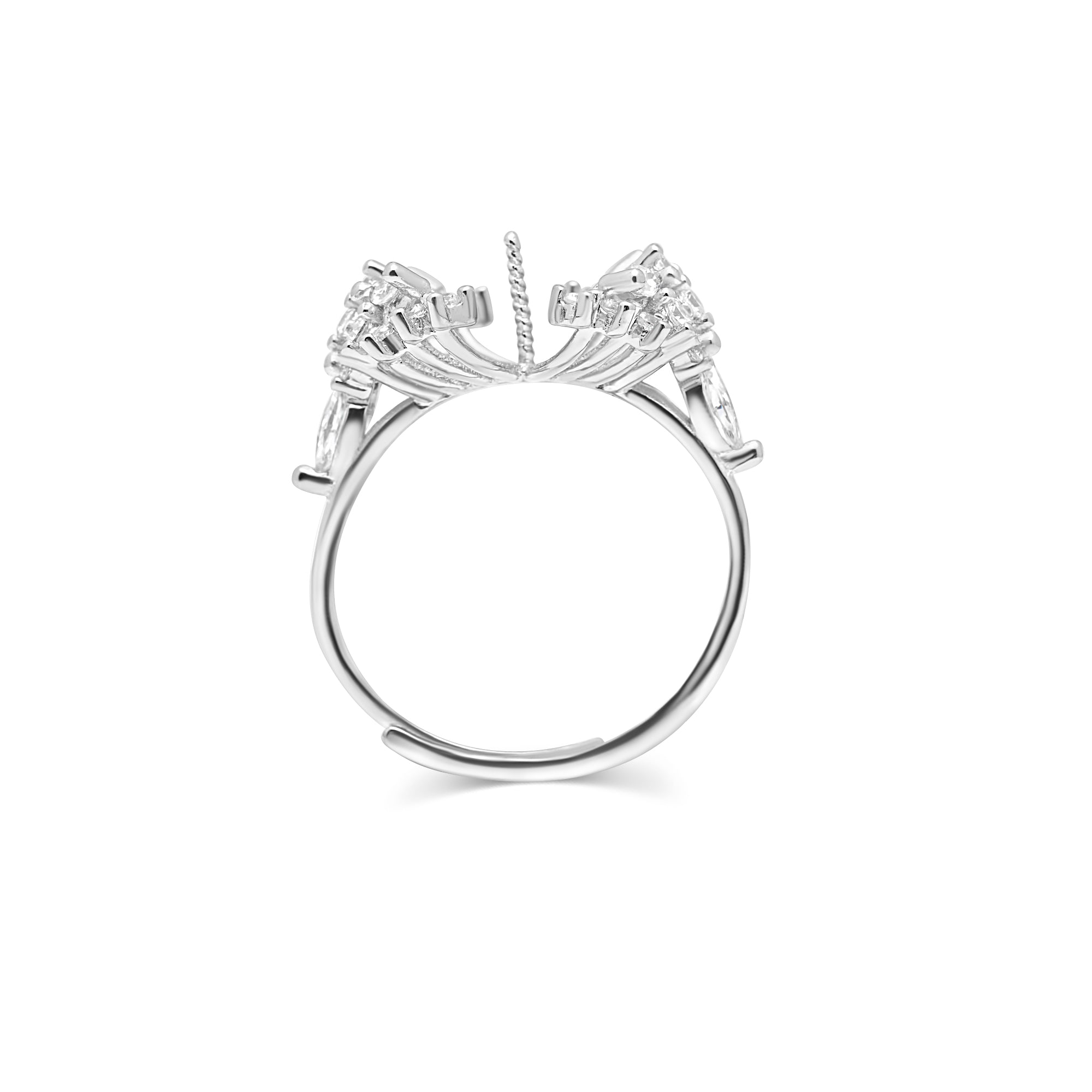 Adjustable Ring 925 Silver for pearl SC398G/SC398