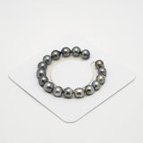 17pcs Light 9-11mm - SR/CL AAA/AA Quality Tahitian Pearl Bracelet BR2149 THMIX2