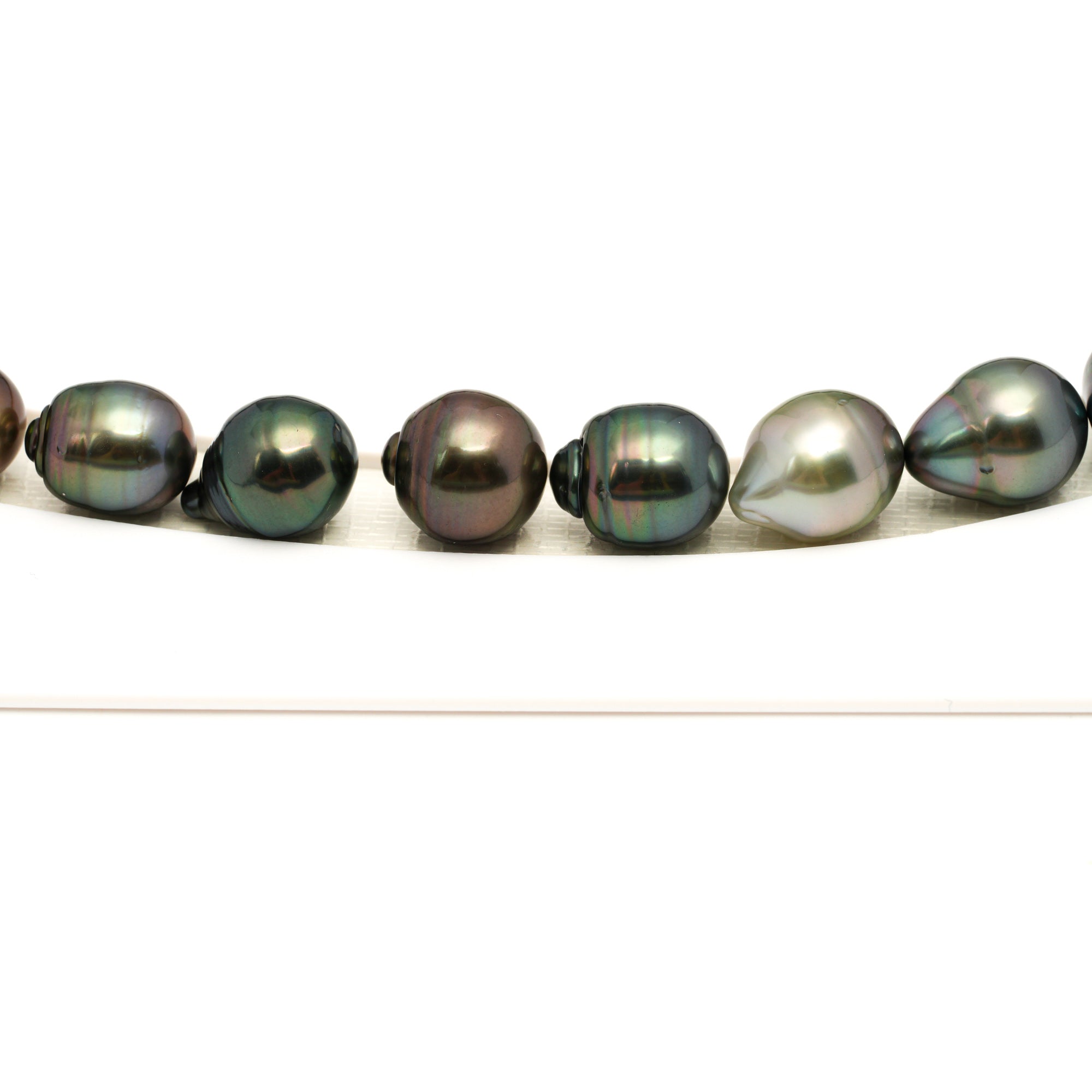 32pcs "High Luster" Multicolor 9-12mm - SB/CL AAA Quality Tahitian Pearl Necklace NL1789 LP2