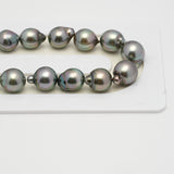 39pcs Light Green 9-11mm - SB AAA Quality Tahitian Pearl Necklace NL1534