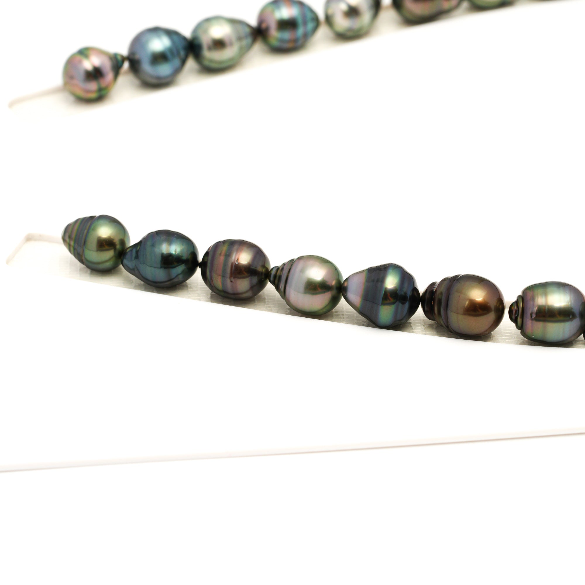 32pcs "High Luster" Multicolor 9-12mm - SB/CL AAA Quality Tahitian Pearl Necklace NL1789 LP2