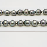 39pcs Light Green 9-11mm - SB AAA Quality Tahitian Pearl Necklace NL1534