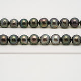 48pcs Green 8-10mm - SR/NR AA/A Quality Tahitian Pearl Necklace NL1549 THMIX3