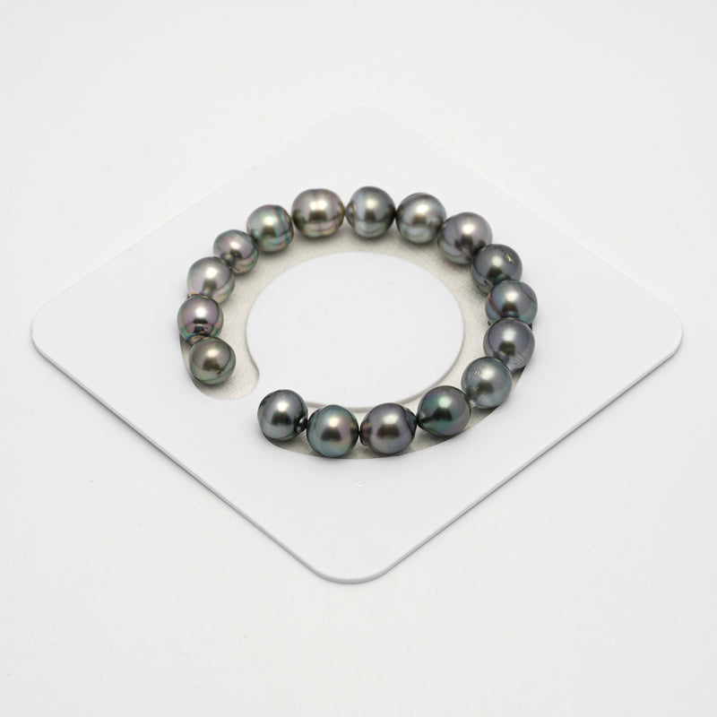 17pcs Light 9-11mm - SR/CL AAA/AA Quality Tahitian Pearl Bracelet BR2149 THMIX2