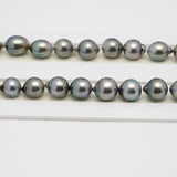 39pcs Light Green 9-11mm - SB AAA Quality Tahitian Pearl Necklace NL1534