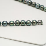 44pcs "High Luster" Green 8-11mm - SB AAA/AA Quality Tahitian Pearl Necklace NL1620 HL3