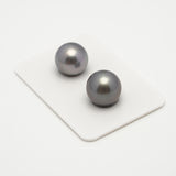 2pcs Light Blue 11.8-12.1mm - NR AAA Quality Tahitian Pearl Pair ER1553 A101