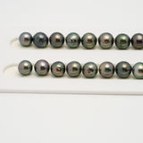 48pcs Green 8-10mm - SR/NR AA/A Quality Tahitian Pearl Necklace NL1549 THMIX3