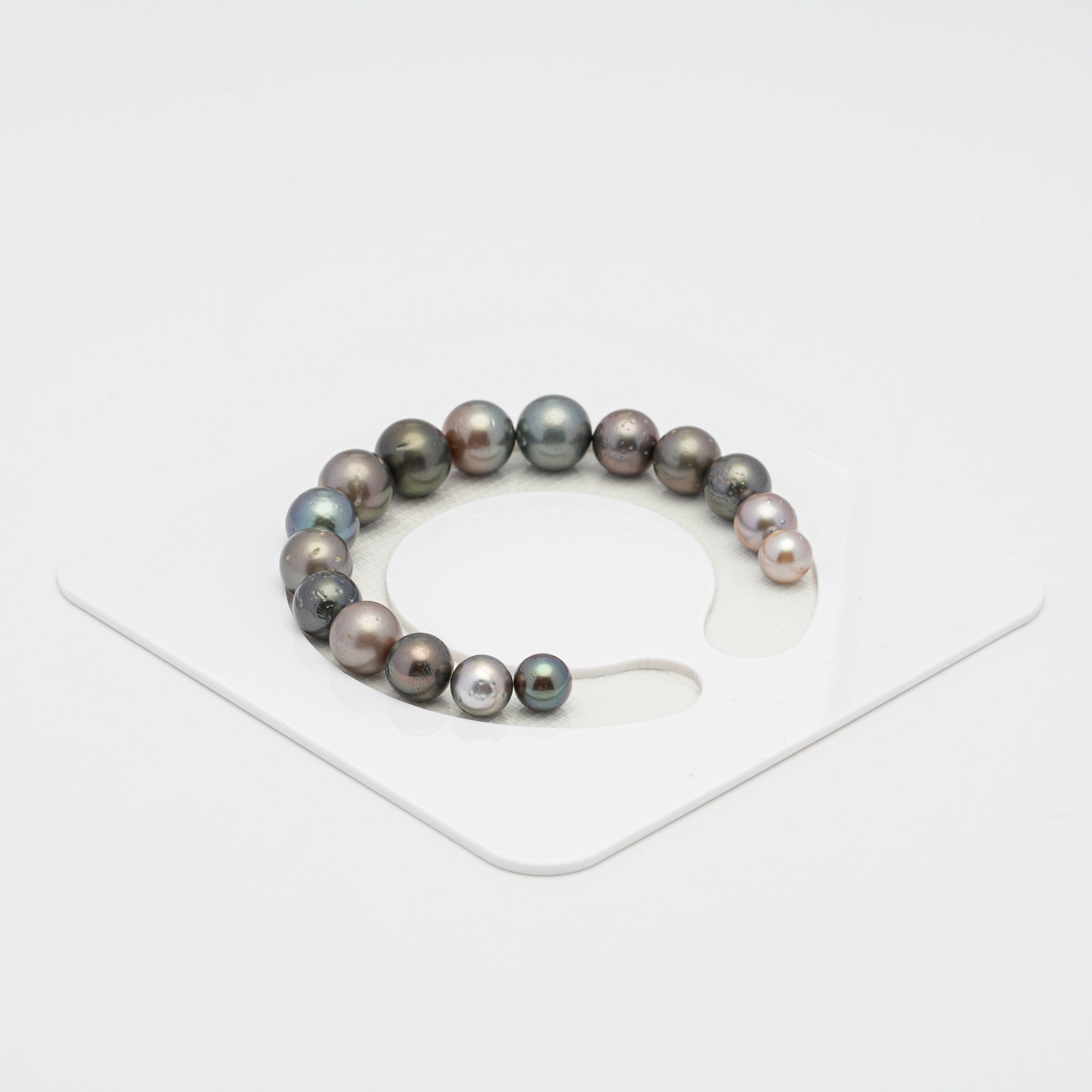 16pcs Multicolor 7-10mm - SR A Quality Tahitian Pearl Bracelet BR1744 TH2.4.9