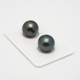 2pcs Dark 12.4-12.5mm - SR AAA/AA Quality Tahitian Pearl Pair ER1497