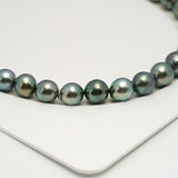 44pcs "High Luster" Green 8-11mm - SB AAA/AA Quality Tahitian Pearl Necklace NL1620 HL3