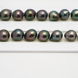 42pcs "High Luster" Peacock 8-10mm - SB AAA Quality Tahitian Pearl Necklace NL1507 THMIX2