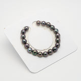 19pcs "High Luster" Green Cherry 8-10mm - RSR AAA Quality Tahitian Pearl Bracelet BR2150 OR6