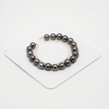 19pcs "High Luster" Green Cherry 8-10mm - RSR AAA Quality Tahitian Pearl Bracelet BR2150 OR6