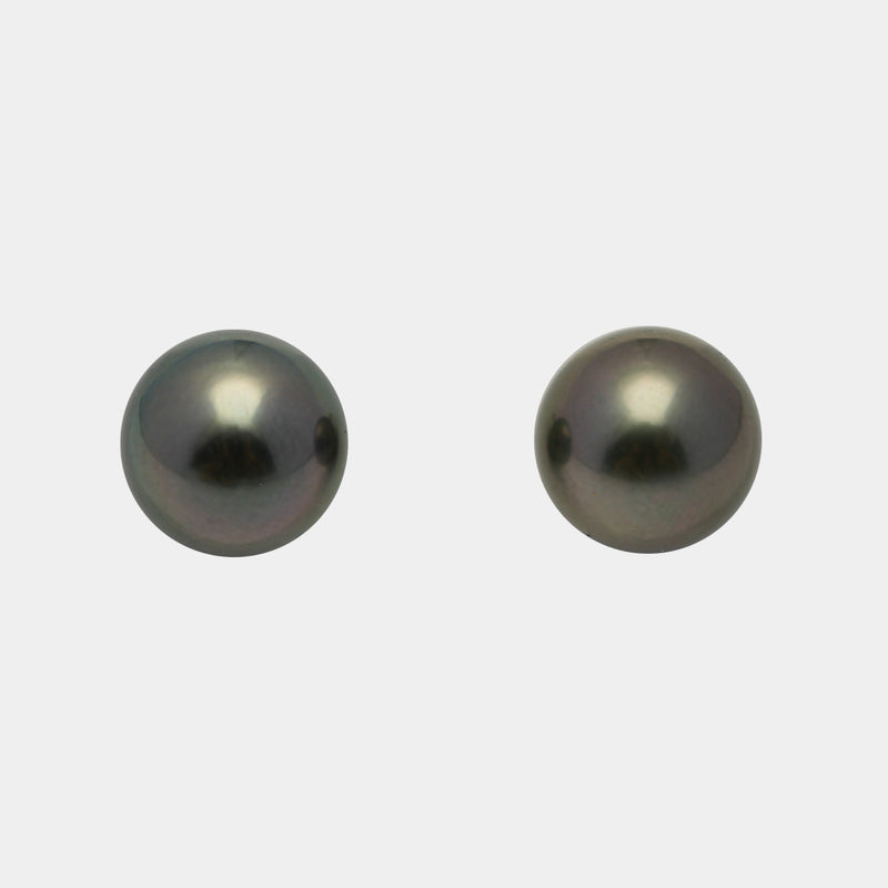 2pcs Dark Mix 11.3-11.4mm - RSR AAA/TOP Quality Tahitian Pearl Pair ER1498 TH1