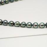 44pcs "High Luster" Green 8-11mm - SB AAA/AA Quality Tahitian Pearl Necklace NL1620 HL3