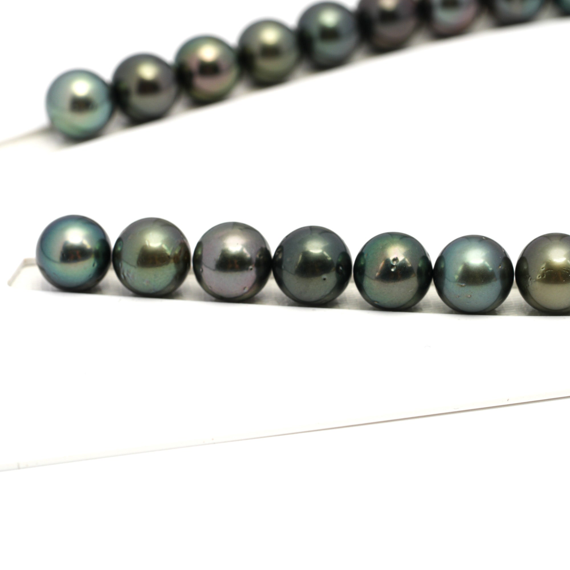 34pcs Dark Mix 12-13mm - RSR AA/AAA Quality Tahitian Pearl Necklace NL1653