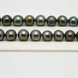 40pcs Multicolor 8-11mm - SR AA Quality Tahitian Pearl Necklace NL1550 THMIX3