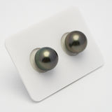 2pcs Dark Mix 11.3-11.4mm - RSR AAA/TOP Quality Tahitian Pearl Pair ER1498 TH1