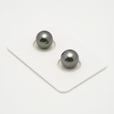 2pcs "High Luster" Light Cherry 9.7-9.9mm - SR/NR AA/AAA Quality Tahitian Pearl Pair ER1578 OR10