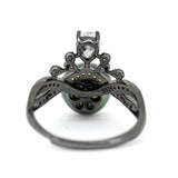 "Queen" Pearl Ring: Royal Tahitian Pearl Jewelry Gift - SHM971 OR8