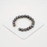 19pcs "High Luster" Green Cherry 8-10mm - RSR AAA Quality Tahitian Pearl Bracelet BR2150 OR6