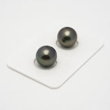 2pcs Dark Mix 11.3-11.4mm - RSR AAA/TOP Quality Tahitian Pearl Pair ER1498 TH1