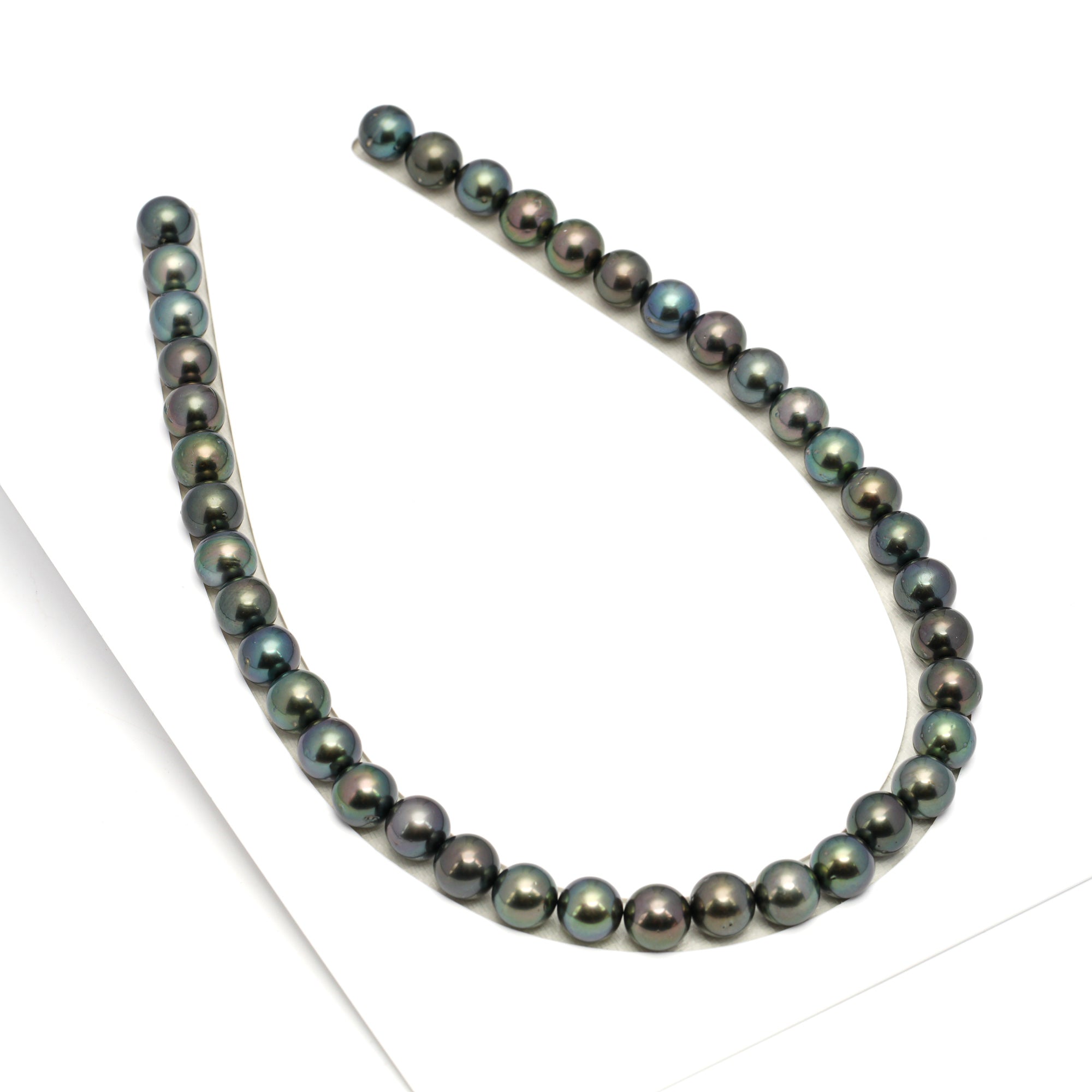 40pcs Dark Mix 11mm - SR AA Quality Tahitian Pearl Necklace NL1654