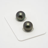 2pcs Dark Mix 11.3-11.4mm - RSR AAA/TOP Quality Tahitian Pearl Pair ER1498 TH1