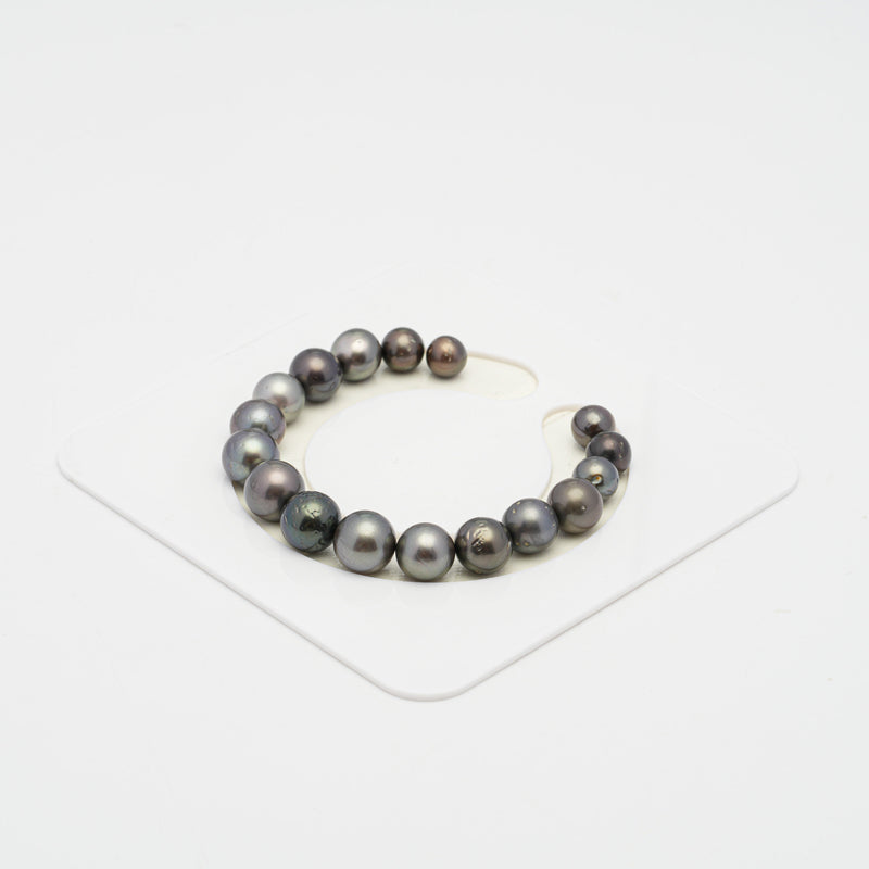 17pcs Multicolor 7-10mm - SR A Quality Tahitian Pearl Bracelet BR1743 TH2.4.9