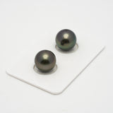 2pcs Dark Mix 11.3-11.4mm - RSR AAA/TOP Quality Tahitian Pearl Pair ER1498 TH1