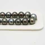 40pcs Multicolor 8-11mm - SR AA Quality Tahitian Pearl Necklace NL1550 THMIX3