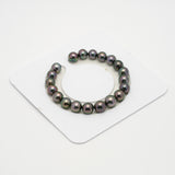 20pcs "High Luster" Peacock 8-10mm - SR/NR AAA Quality Tahitian Pearl Bracelet BR2151 OR6