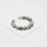 13pcs Multicolor 9-11mm - CL AA/AAA Quality Tahitian Pearl Bracelet BR2111 OR8