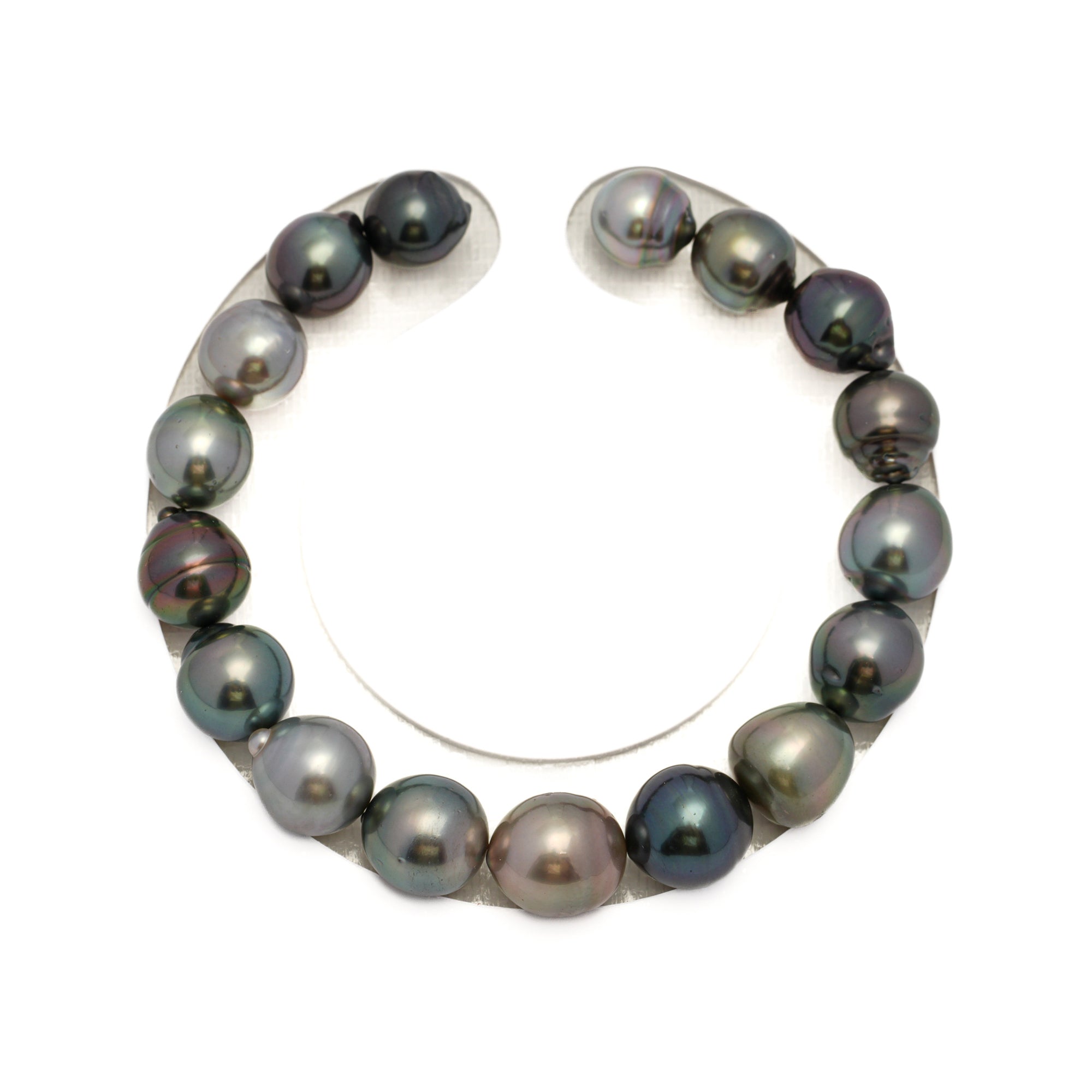 17pcs Multicolor 9-11mm - SB AAA/AA Quality Tahitian Pearl Bracelet BR2269 HL4