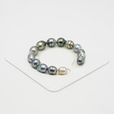 13pcs Multicolor 9-11mm - CL AA/AAA Quality Tahitian Pearl Bracelet BR2111 OR8