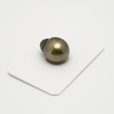 1pcs "High Luster" Yellow Green 13.6mm - SB AAA Quality Tahitian Pearl Single LP2121 OR10