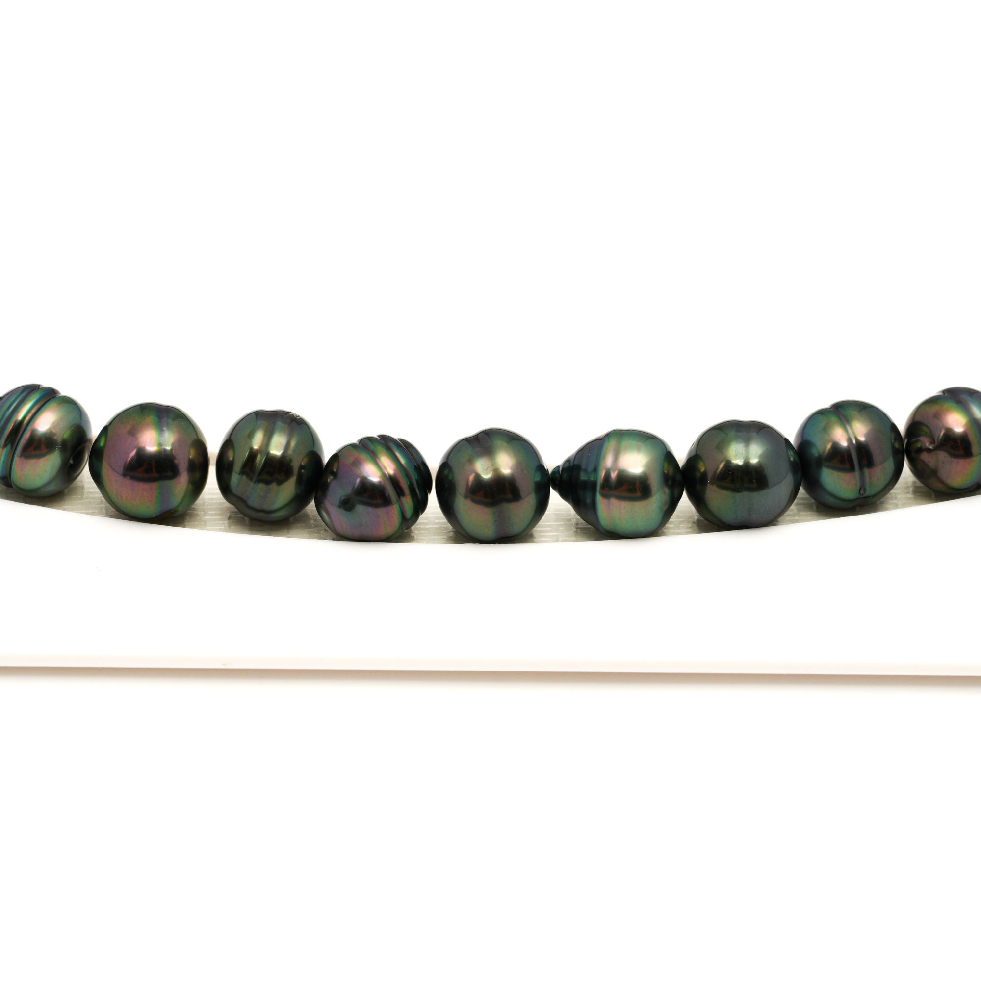42pcs "High Luster" Peacock 8-11mm - CL AAA Quality Tahitian Pearl Necklace NL1791 LP2