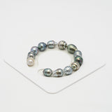 13pcs Multicolor 9-11mm - CL AA/AAA Quality Tahitian Pearl Bracelet BR2111 OR8