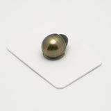 1pcs "High Luster" Yellow Green 13.6mm - SB AAA Quality Tahitian Pearl Single LP2121 OR10