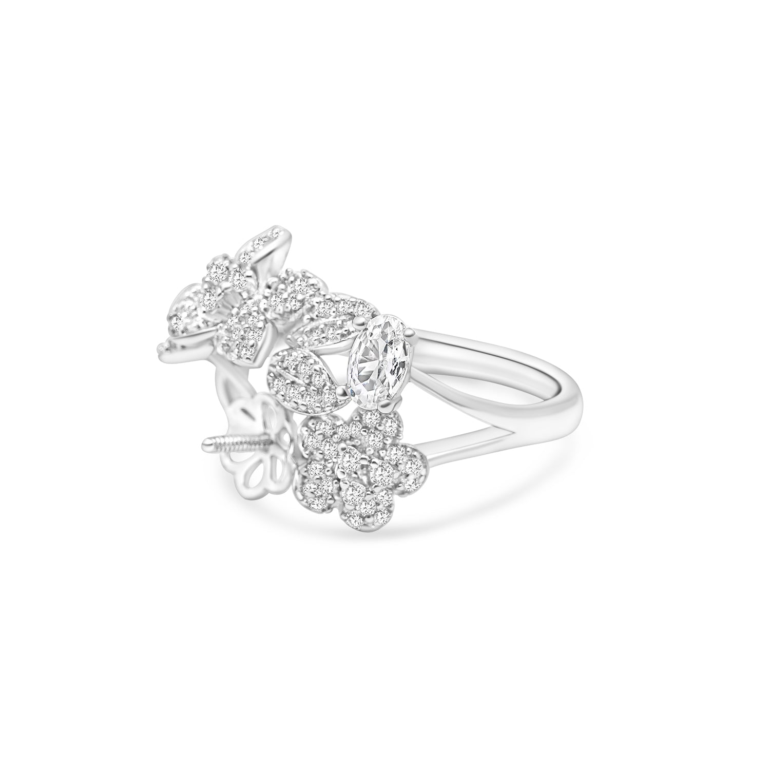 Adjustable Ring 925 Silver for pearl SC259