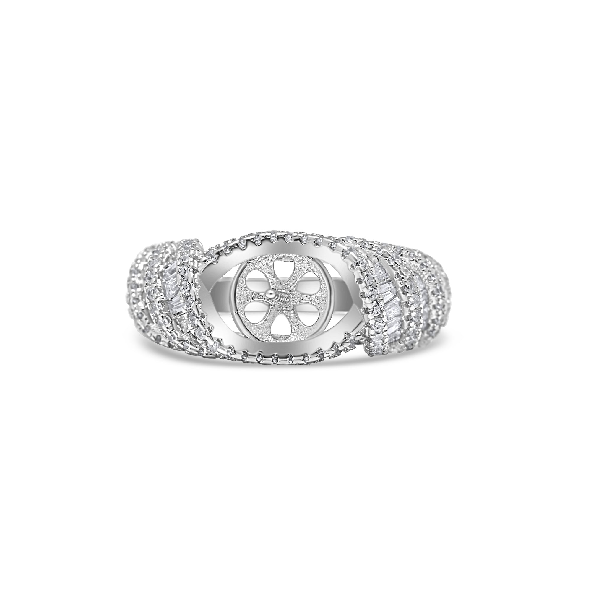 Adjustable Ring 925 Silver for Pearl SC468