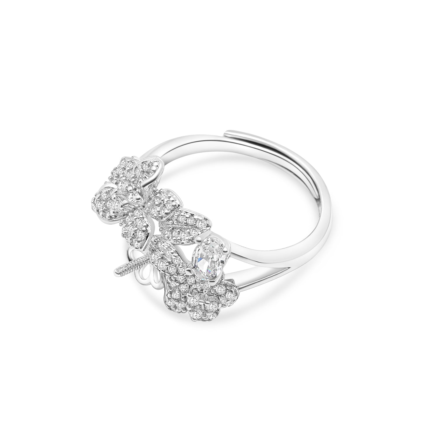 Adjustable Ring 925 Silver for pearl SC259