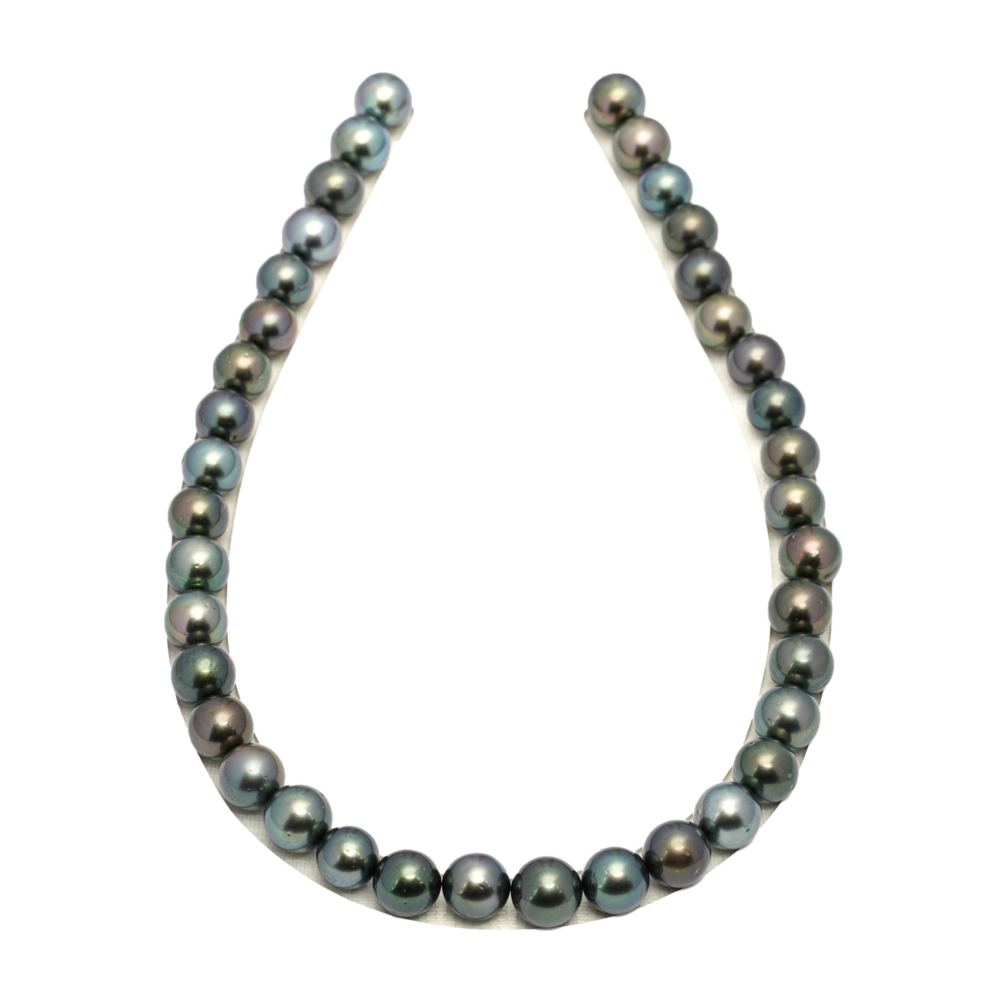 38pcs Green Mix 11-12mm - RSR AA/AAA Quality Tahitian Pearl Necklace NL1655