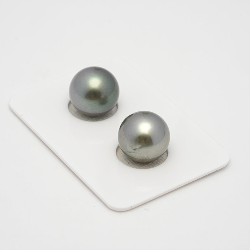 2pcs Light 12.1mm - RSR AAA/AA Quality Tahitian Pearl Pair ER1499