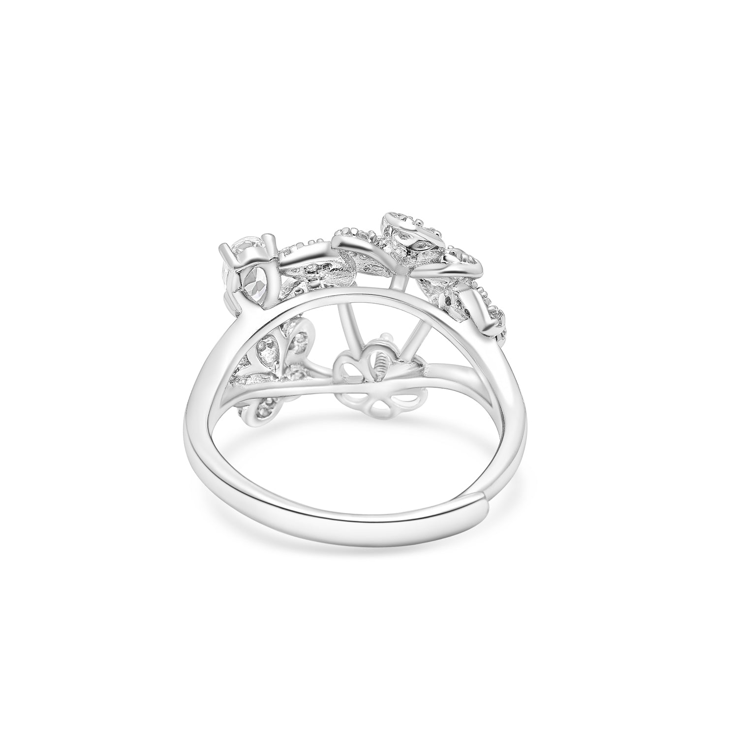 Adjustable Ring 925 Silver for pearl SC259