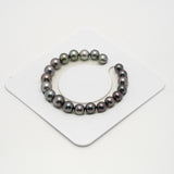 21pcs "High Luster" Green Cherry 8-10mm - SR AAA/TOP Quality Tahitian Pearl Bracelet BR2152 OR6