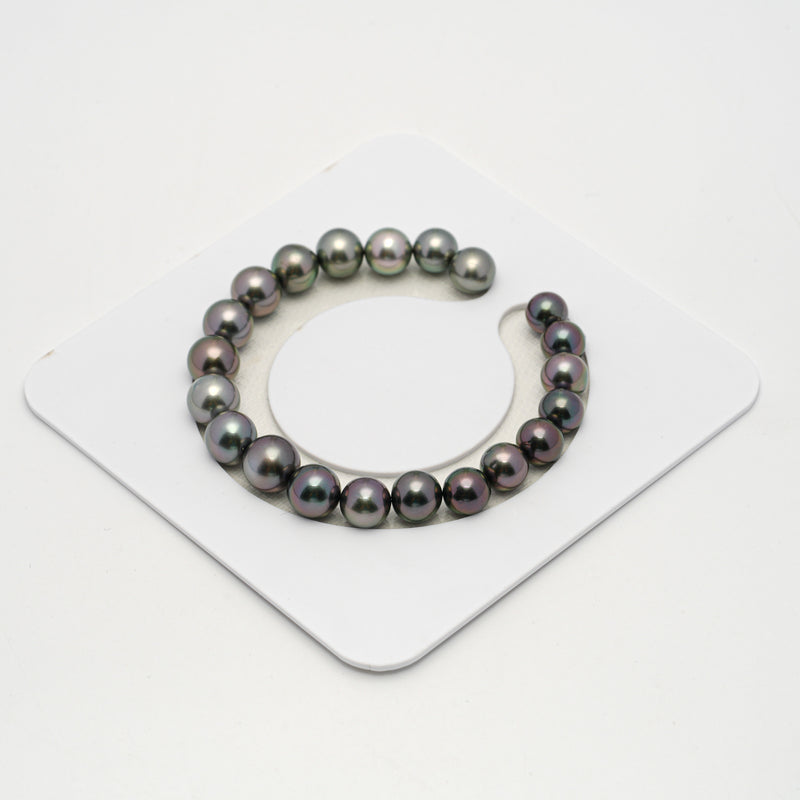 21pcs "High Luster" Green Cherry 8-10mm - SR AAA/TOP Quality Tahitian Pearl Bracelet BR2152 OR6